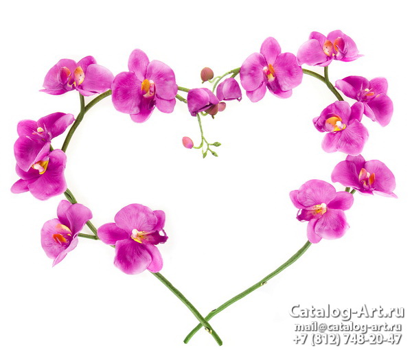 Натяжные потолки с фотопечатью - Розовые орхидеи 36